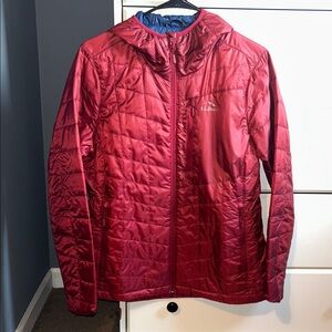 L.L. Bean Red and Blue Quilted Jacket
